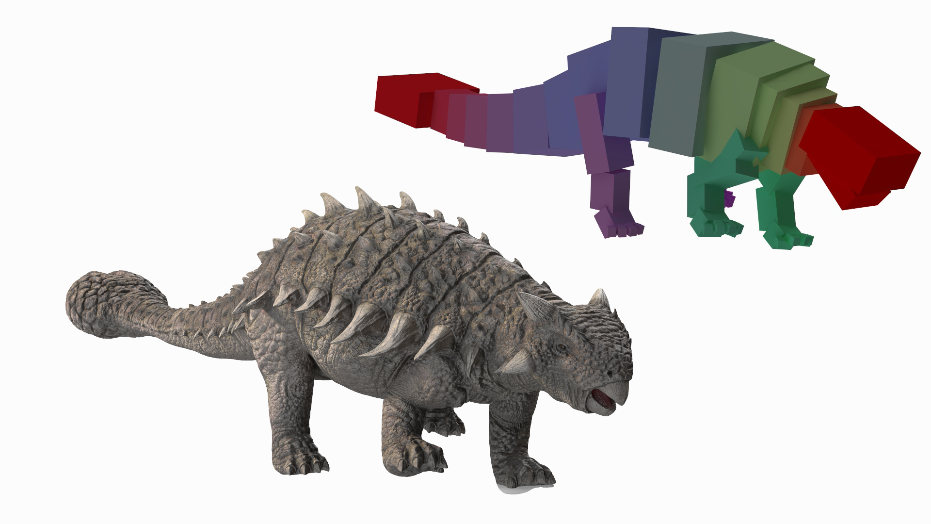 Ankylosaurus from Desert Habitats Rigged for Maya 3D model