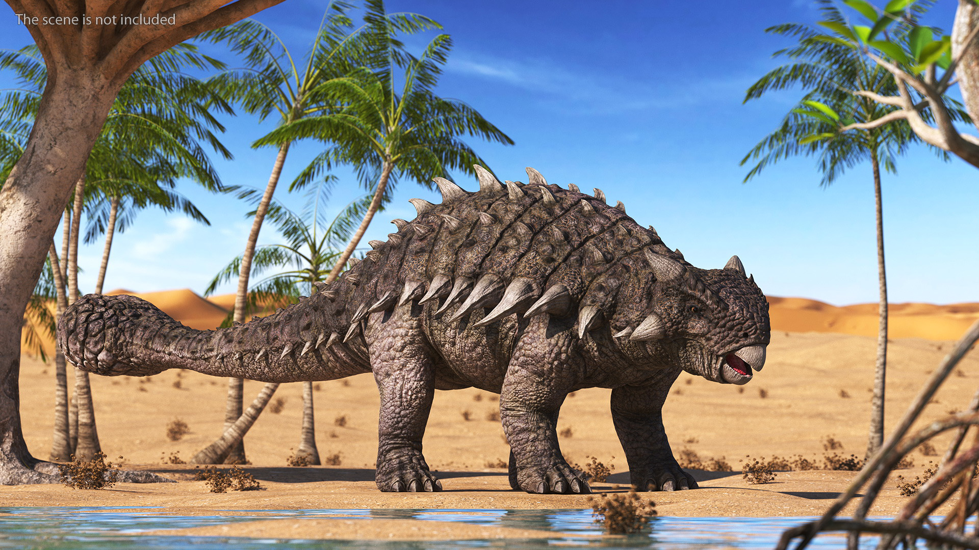 Ankylosaurus from Desert Habitats Rigged for Maya 3D model