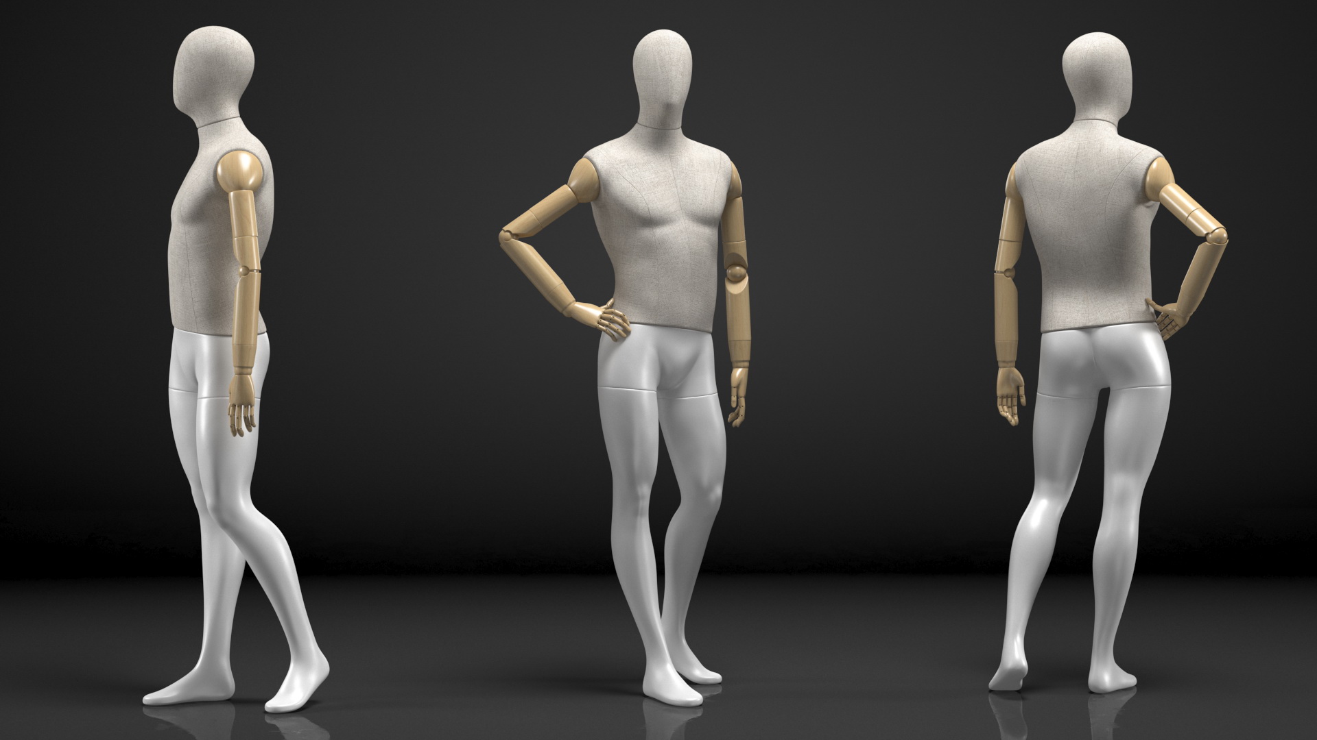 Flexible Manikin Stand Pose 3D