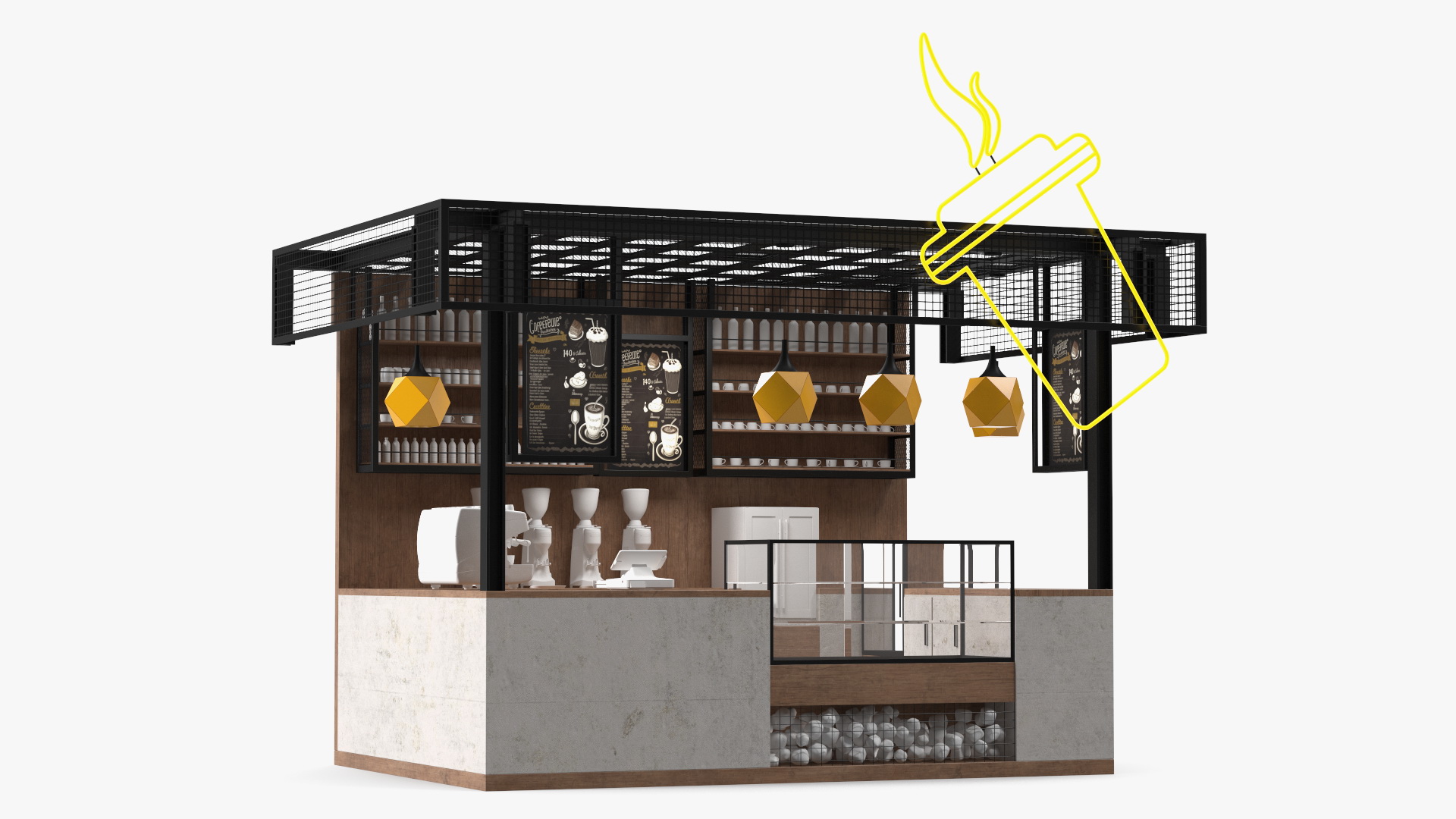 Loft Coffee Kiosk 3D