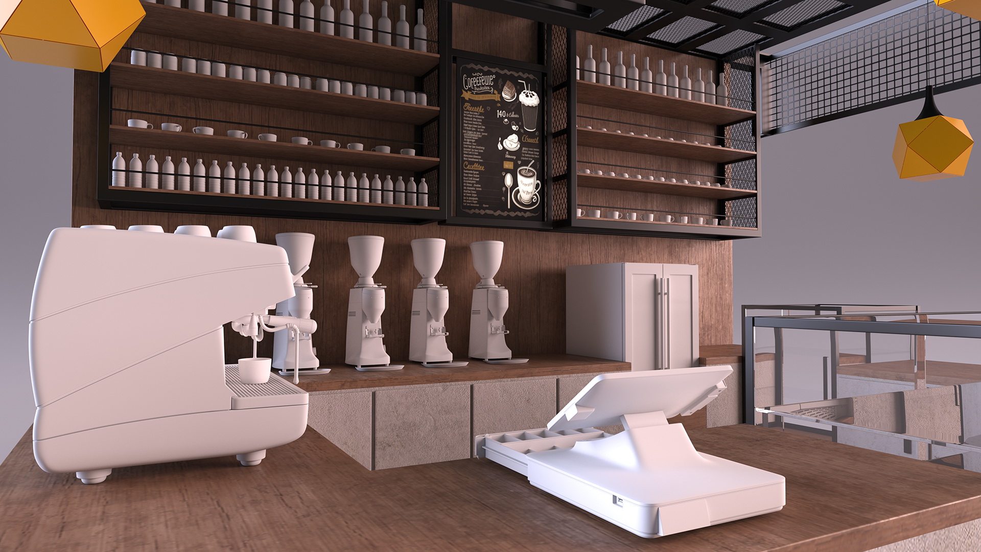 Loft Coffee Kiosk 3D