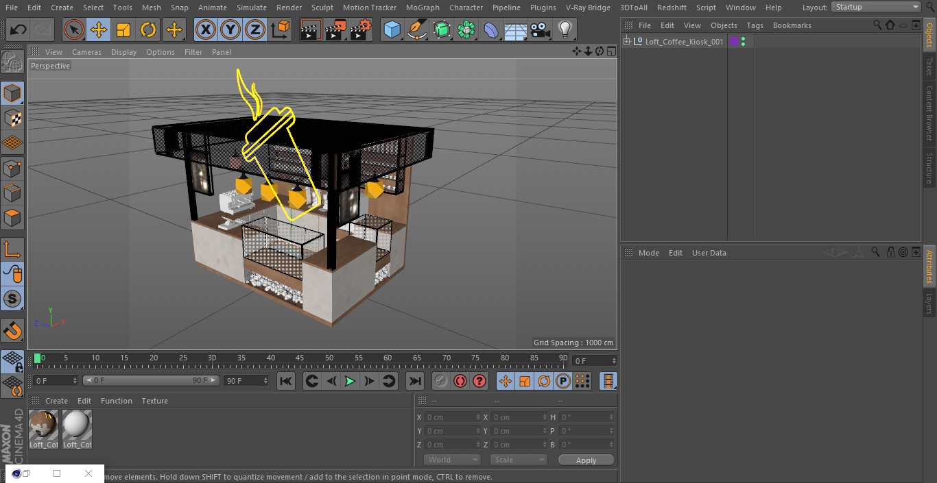 Loft Coffee Kiosk 3D