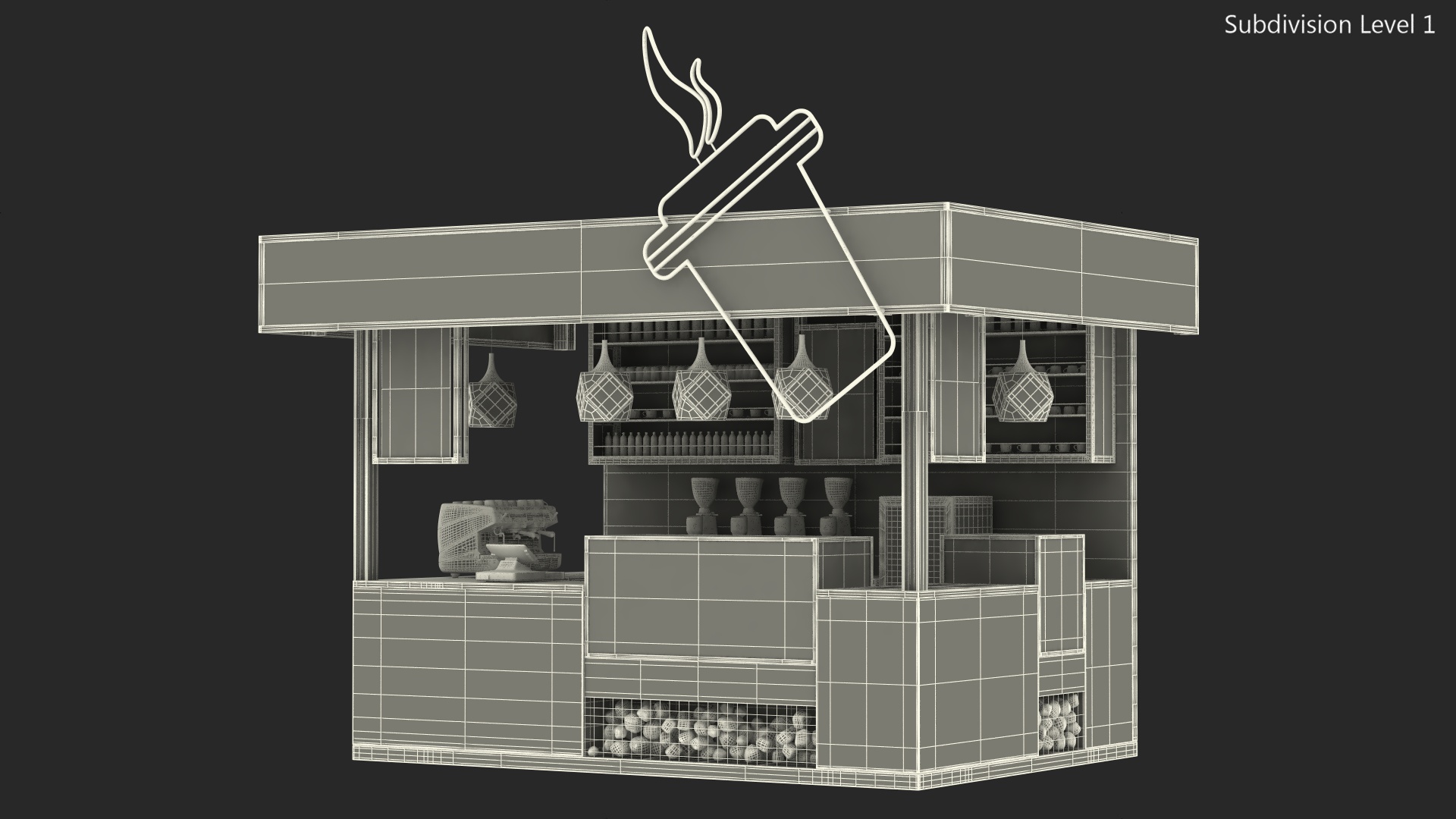 Loft Coffee Kiosk 3D