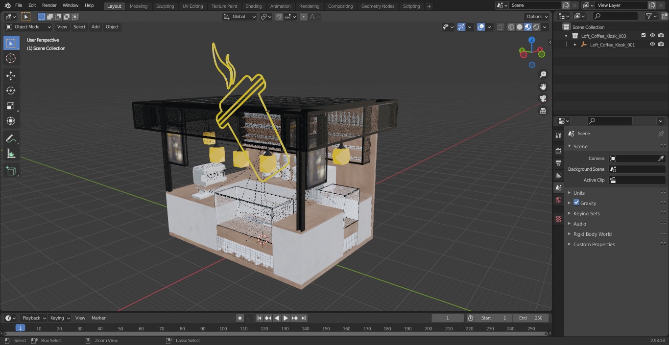 Loft Coffee Kiosk 3D