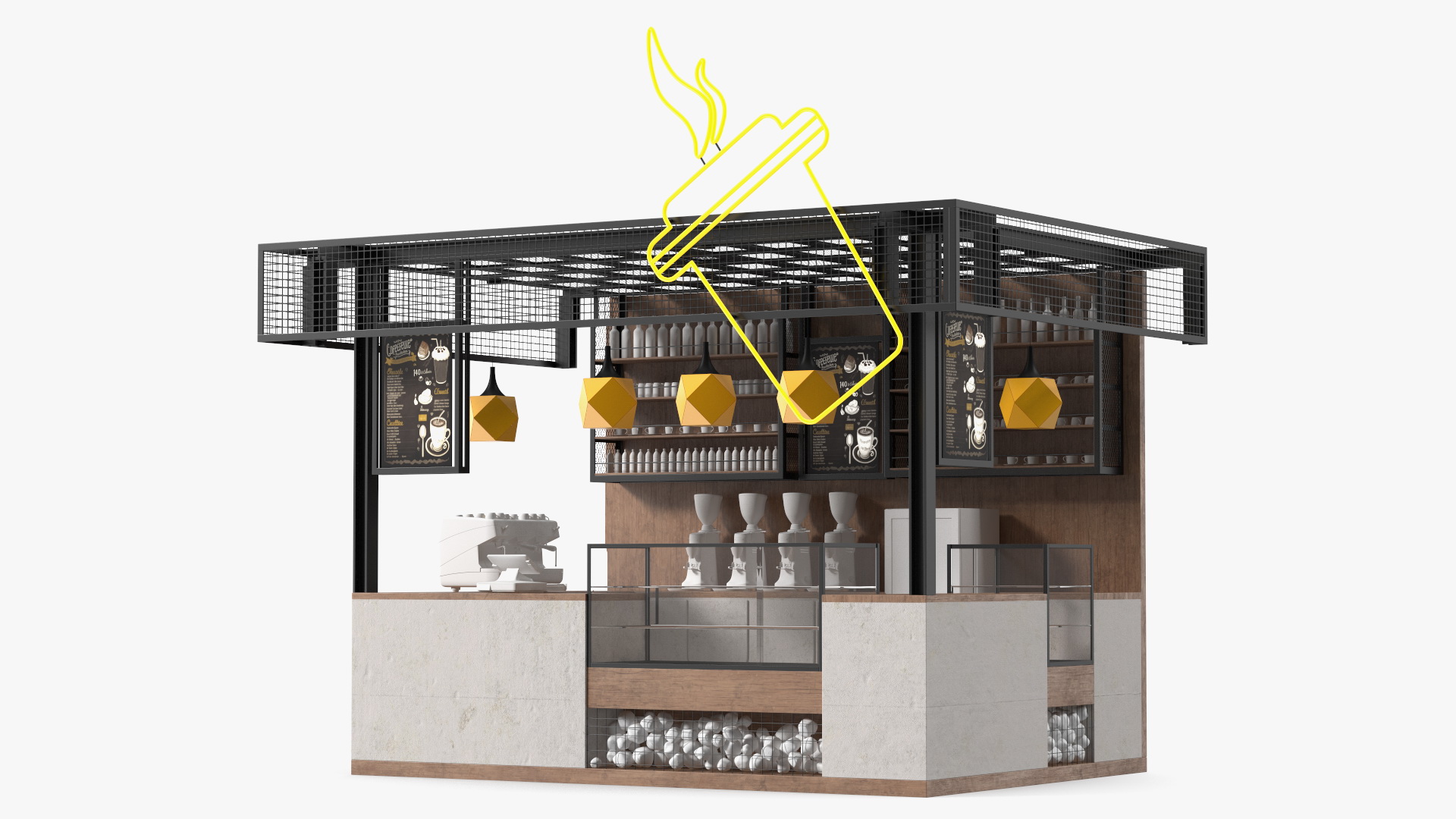 Loft Coffee Kiosk 3D