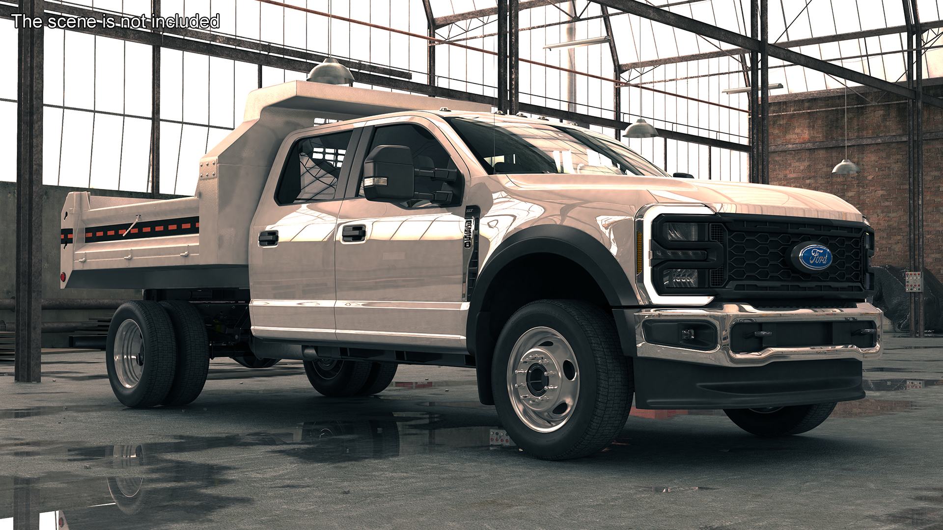 3D Ford Super Duty F550 Dump White 2023