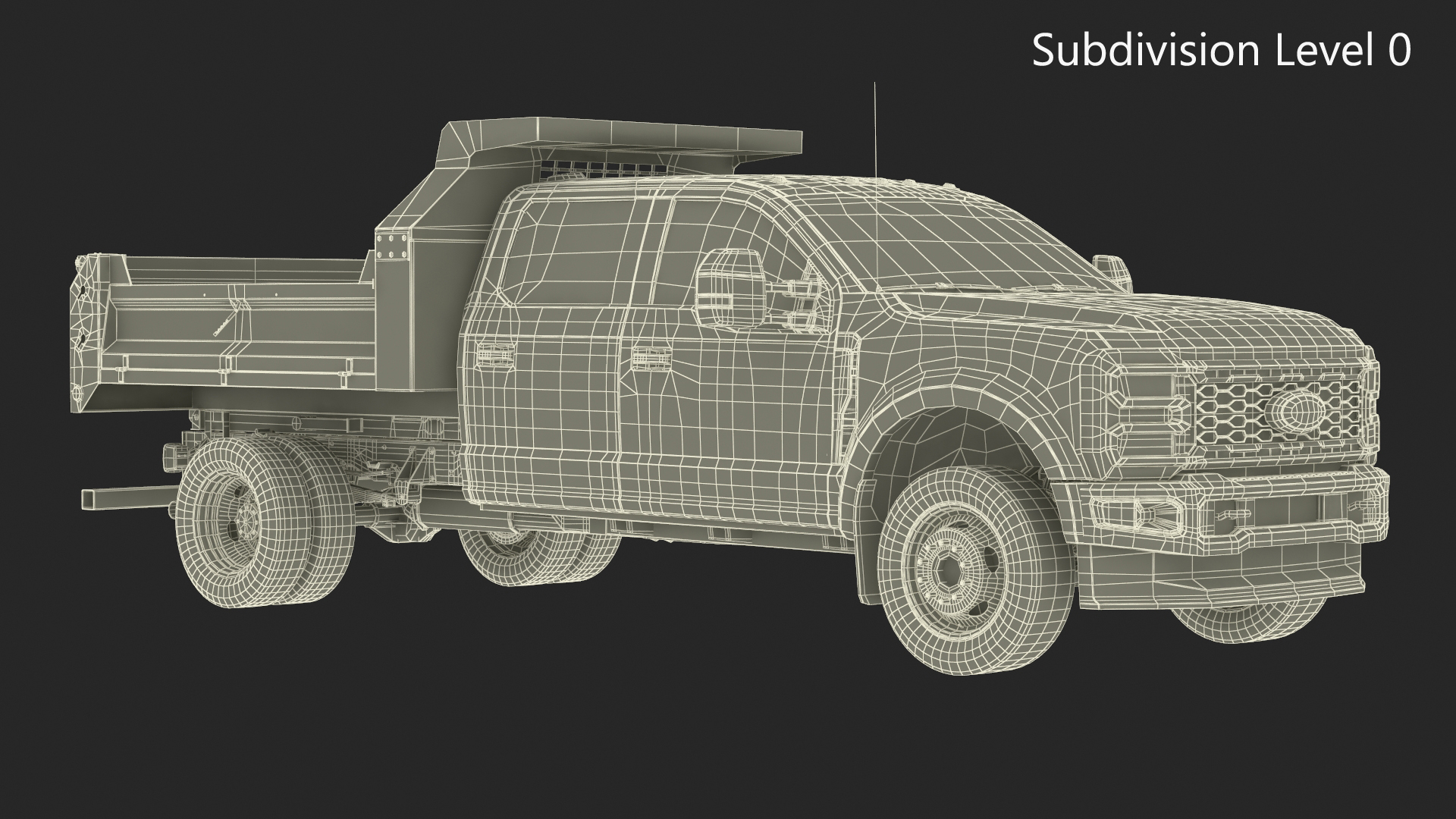 3D Ford Super Duty F550 Dump White 2023