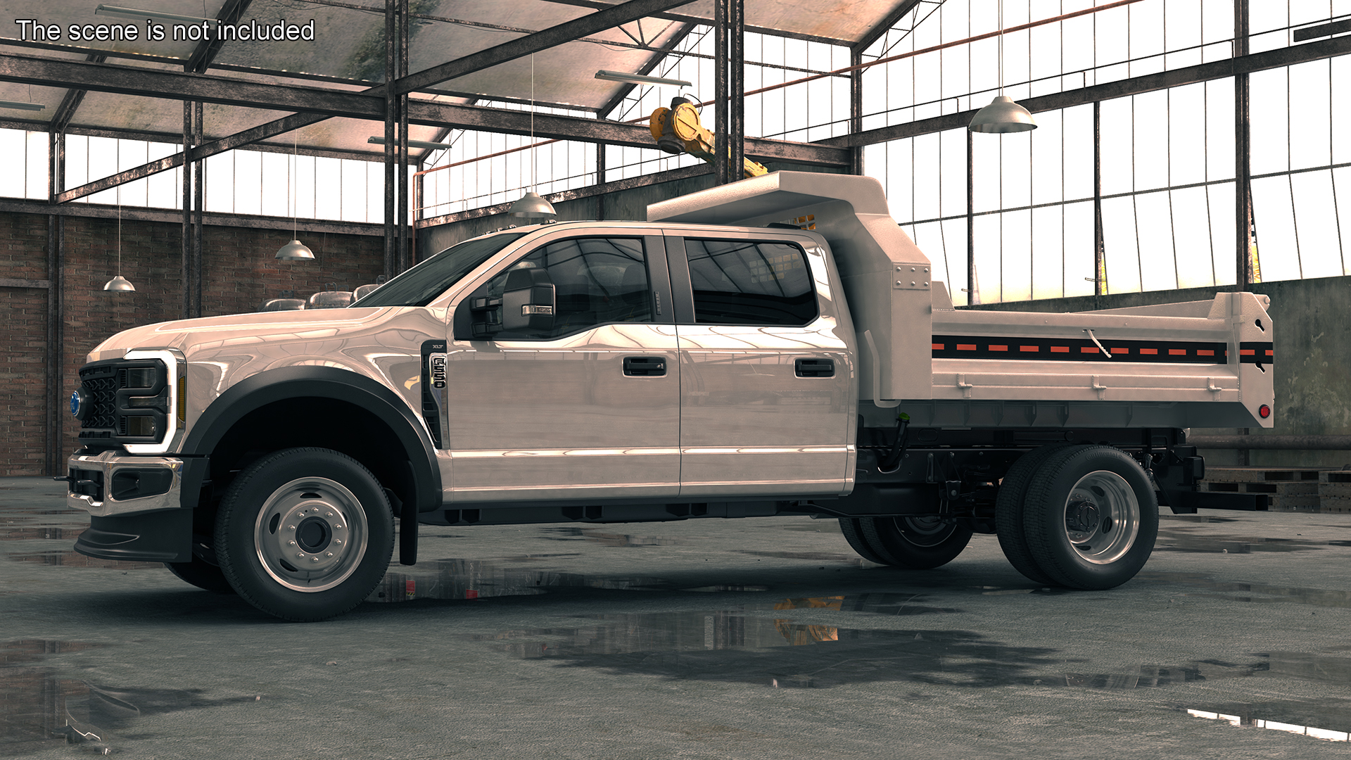 3D Ford Super Duty F550 Dump White 2023