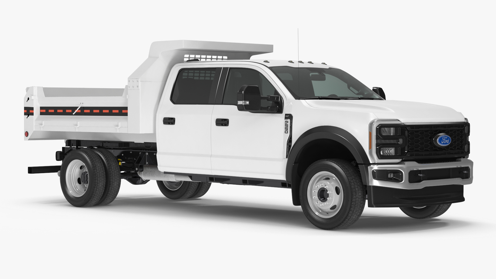 3D Ford Super Duty F550 Dump White 2023