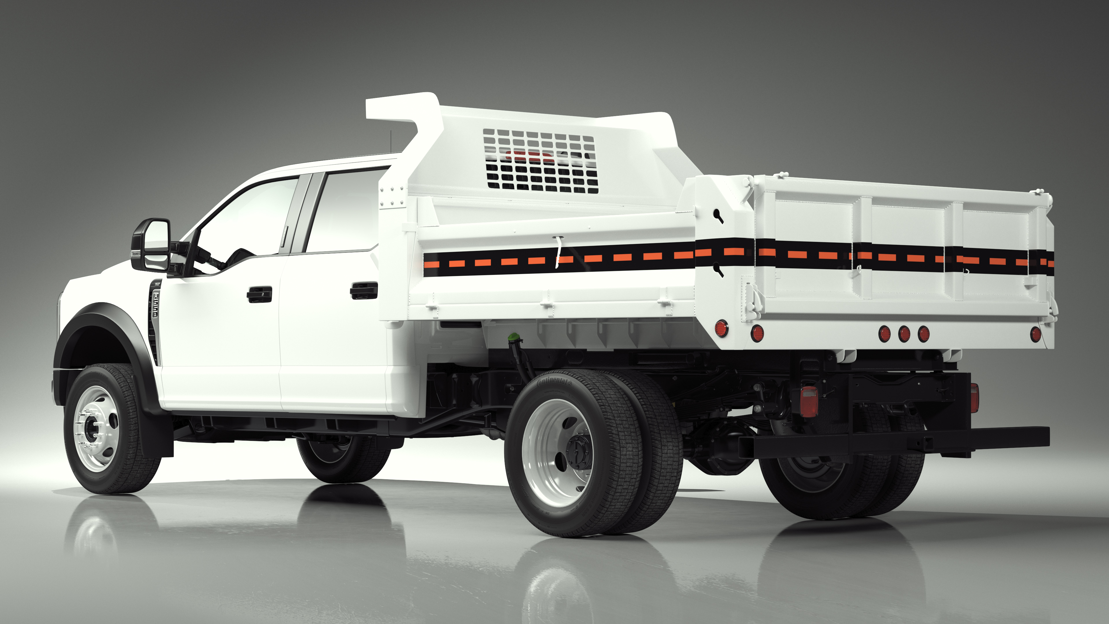 3D Ford Super Duty F550 Dump White 2023