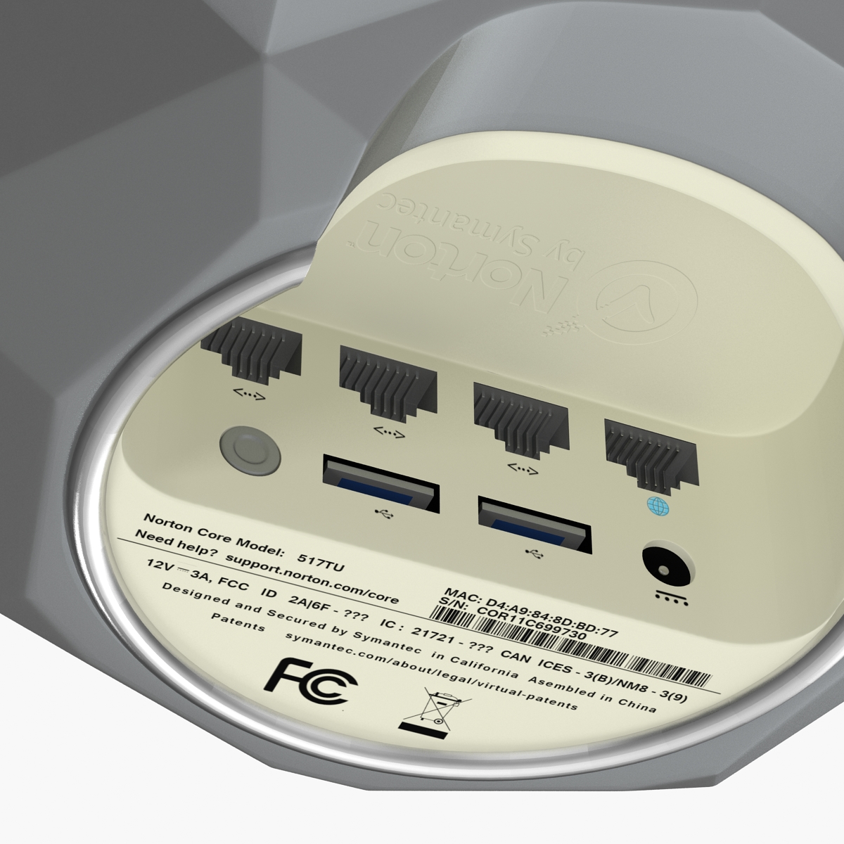 Wi Fi Router Norton Core 3D model