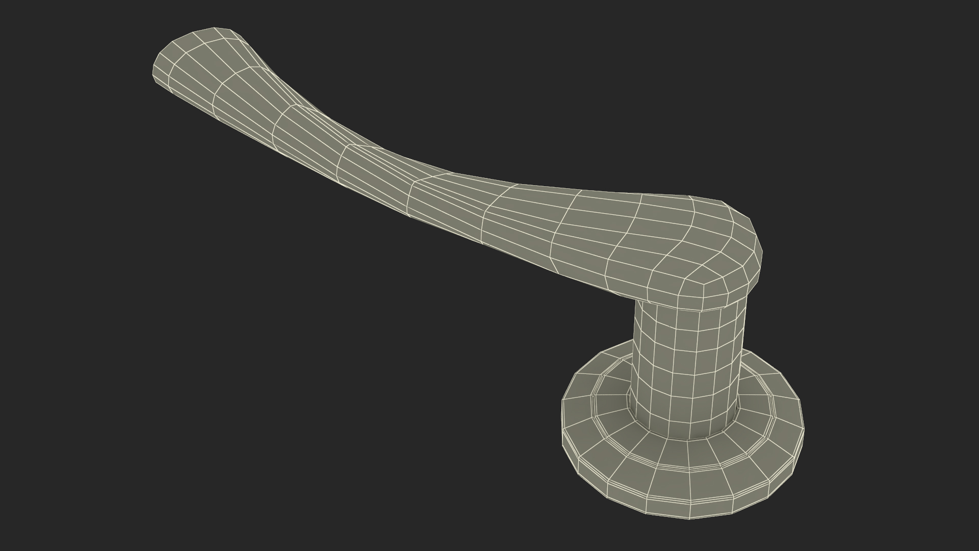 Black Arc Door Handles 3D