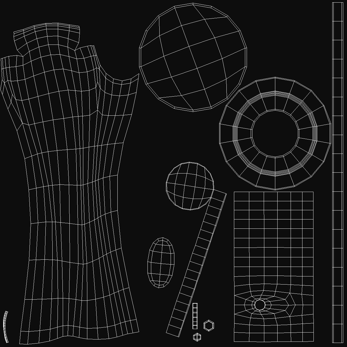 Black Arc Door Handles 3D