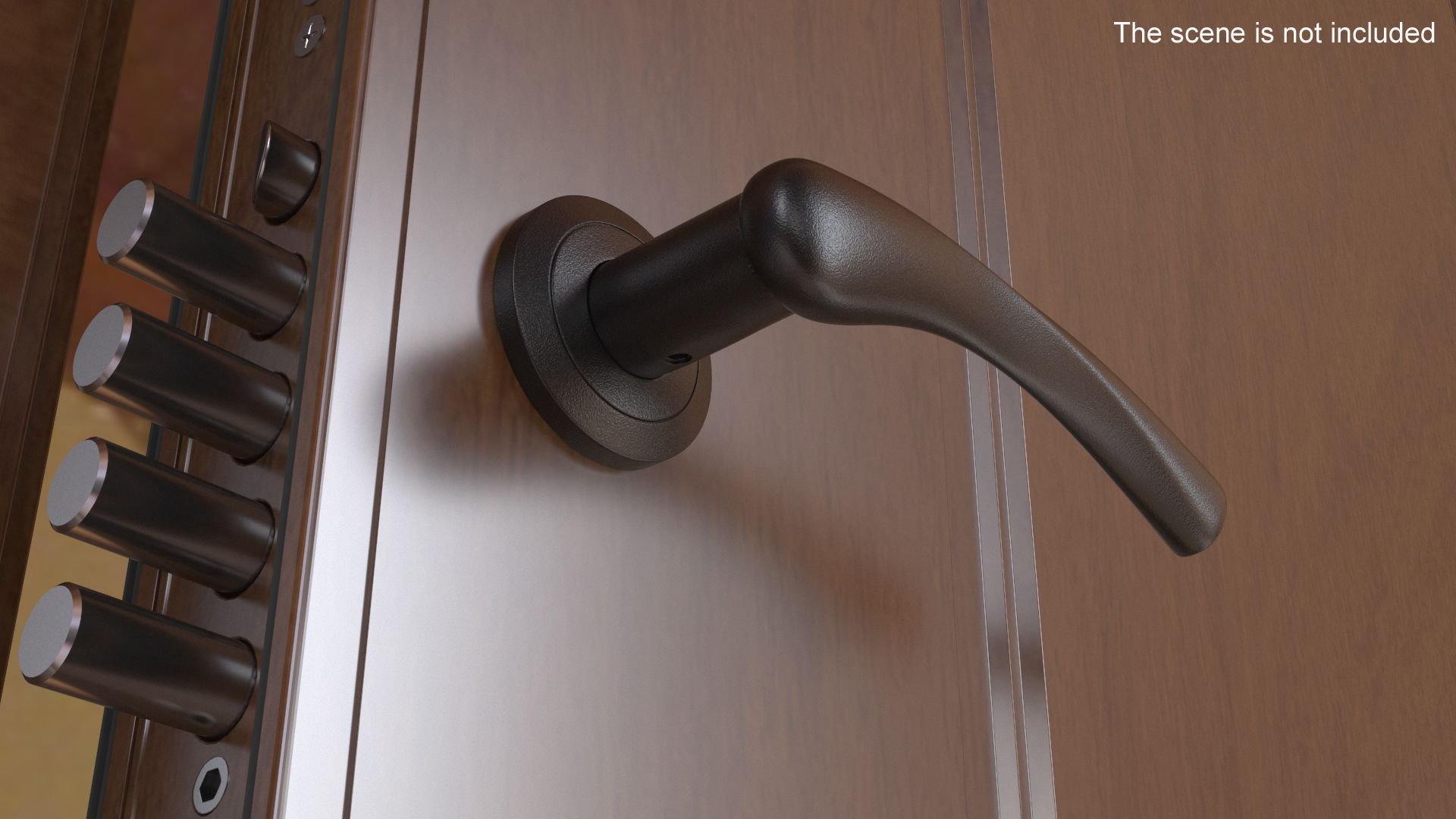 Black Arc Door Handles 3D