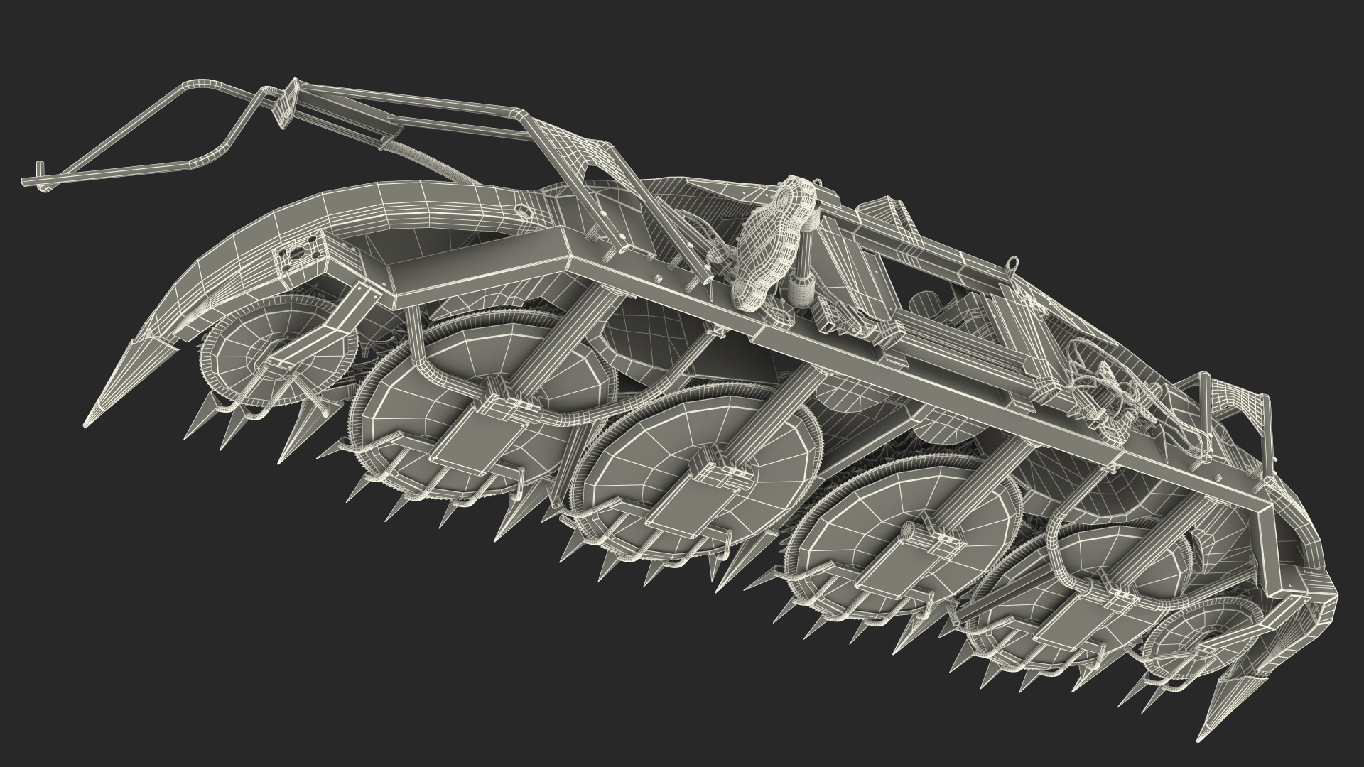 Rotary Corn Head Harvesting Unit 3D