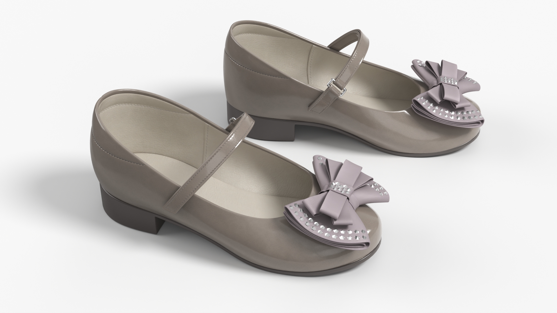 Girls Mary Jane Shoes Taupe - view 2