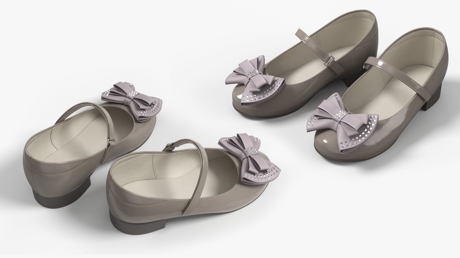 Girls Mary Jane Shoes Taupe - view 3