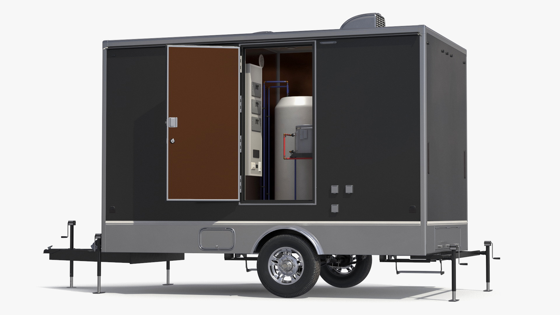 Twin Restroom Utility Trailer, view 7