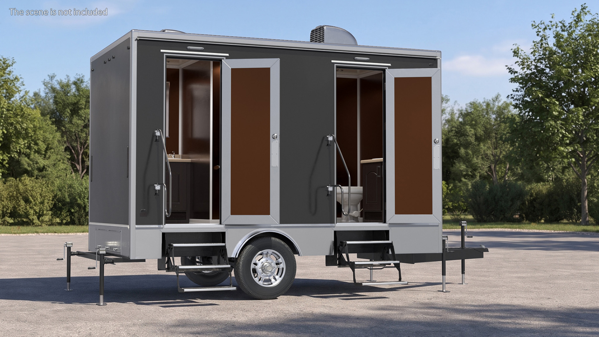 Twin Restroom Utility Trailer, view 5