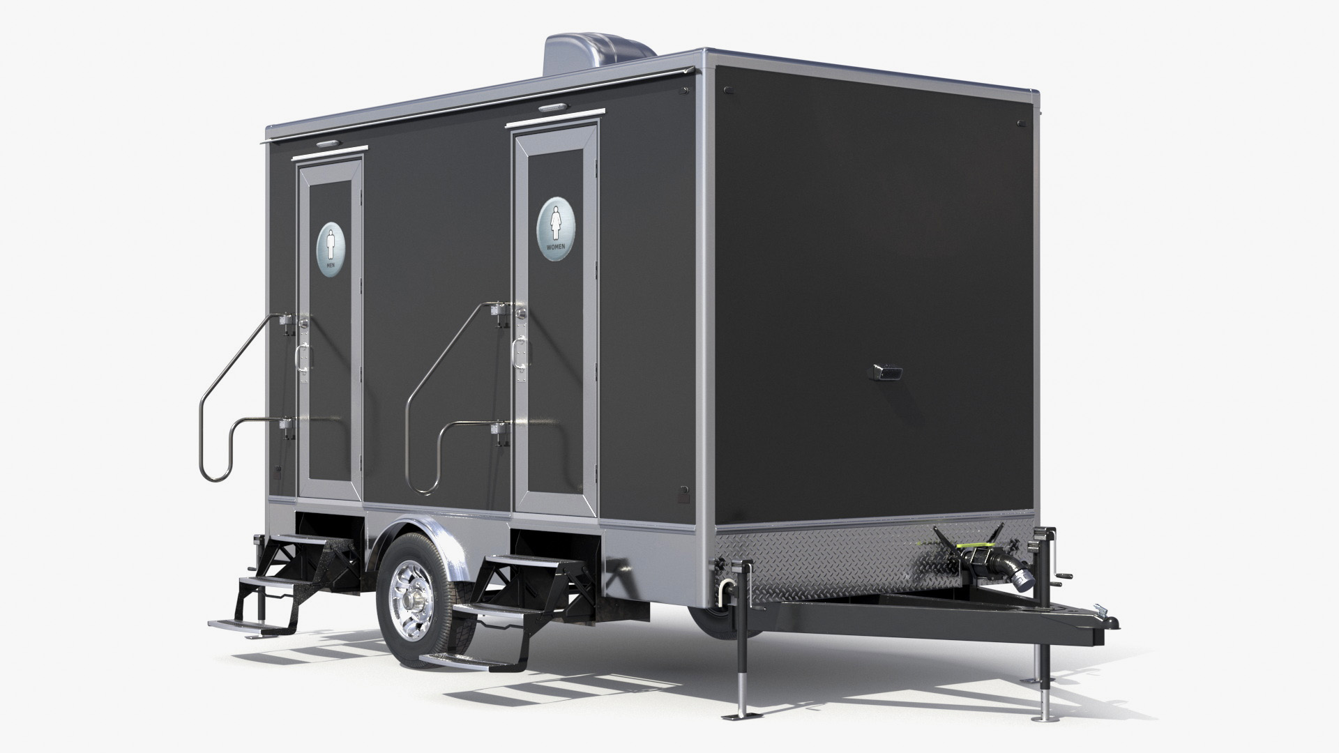 Twin Restroom Utility Trailer, view 8