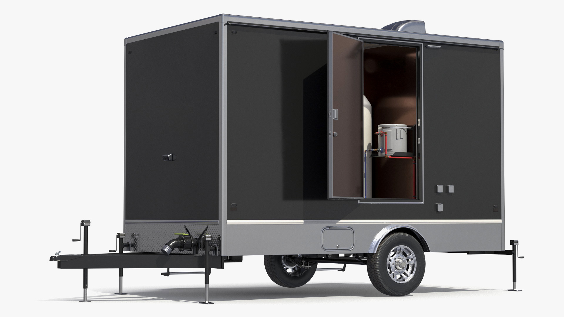 Twin Restroom Utility Trailer, view 9