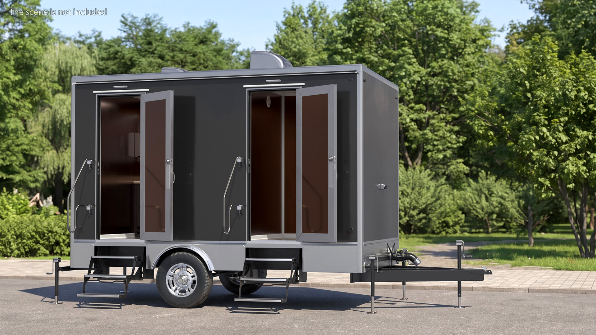Twin Restroom Utility Trailer, view 6