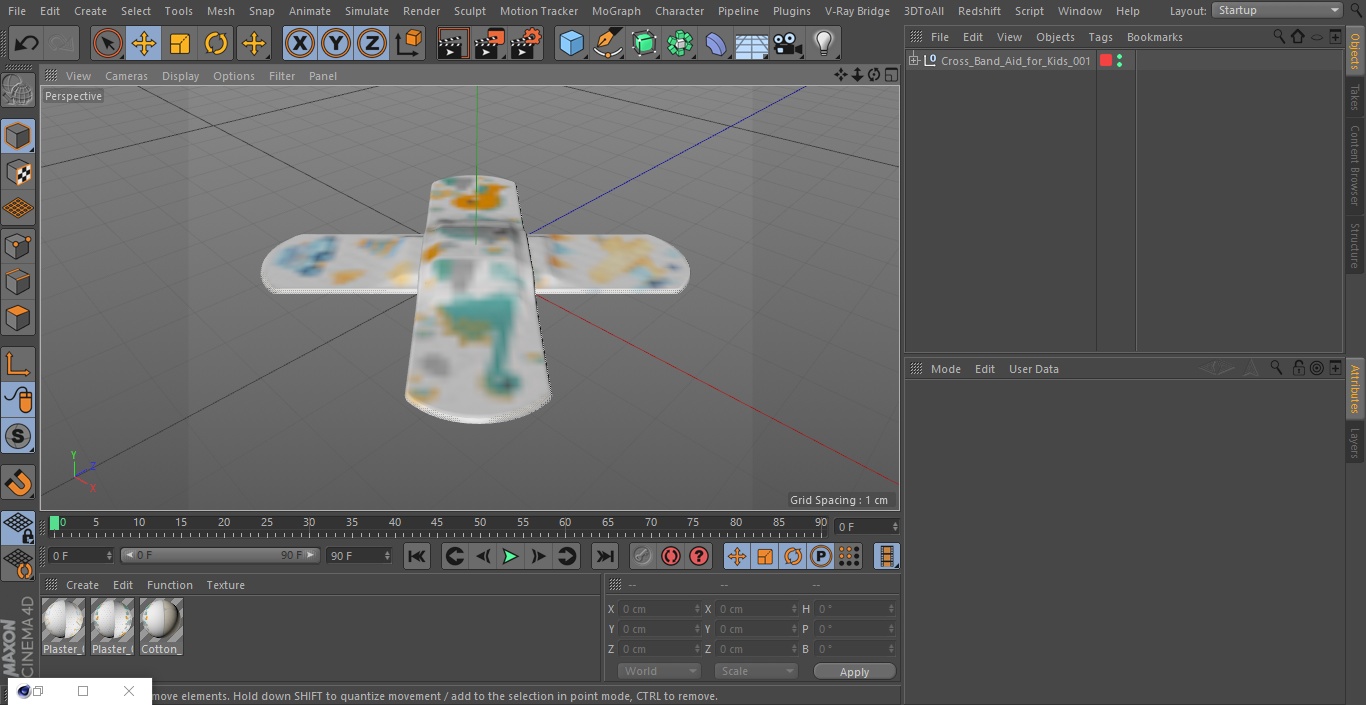 3D Cross Band Aid for Kids model