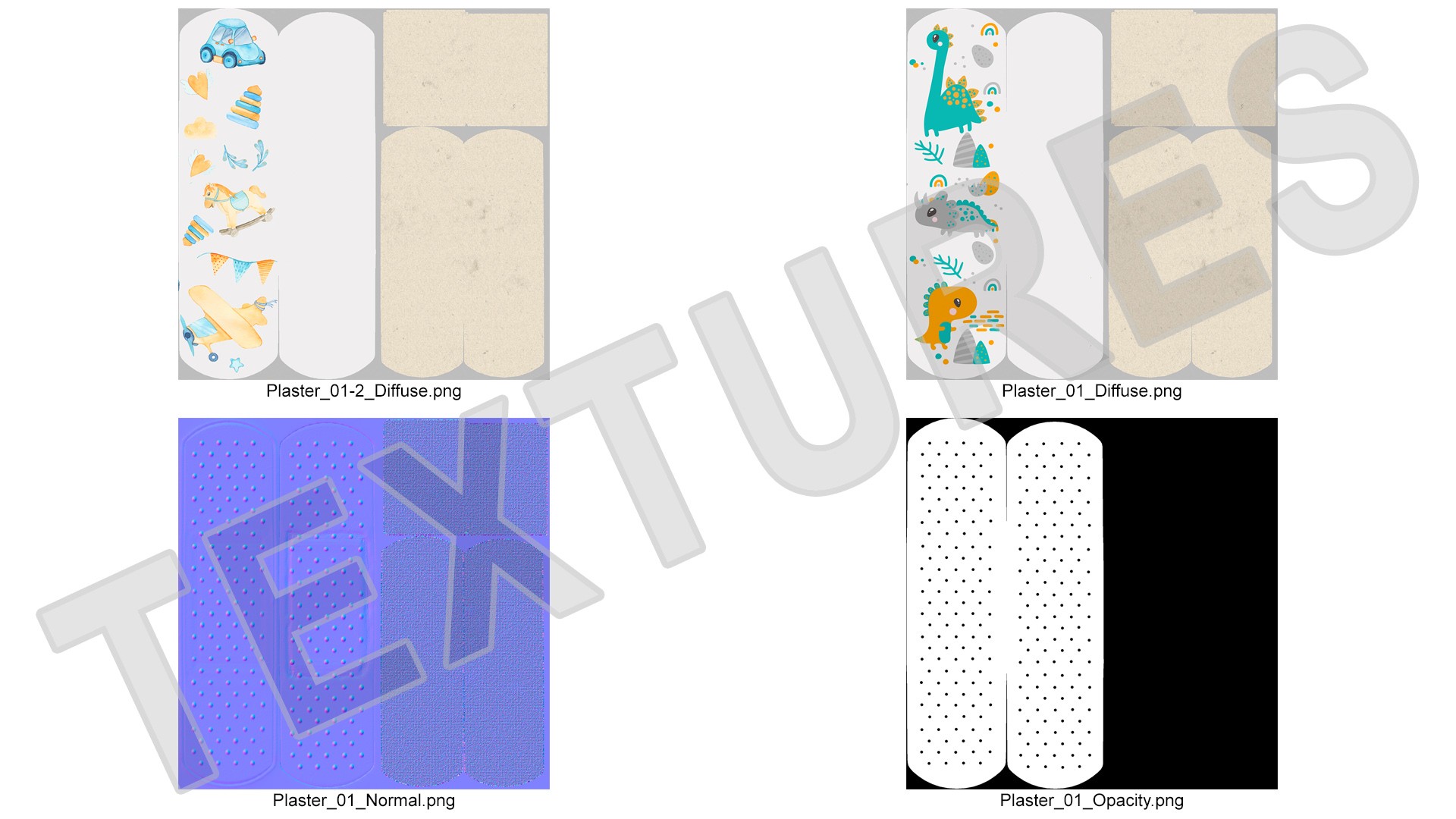 3D Cross Band Aid for Kids model