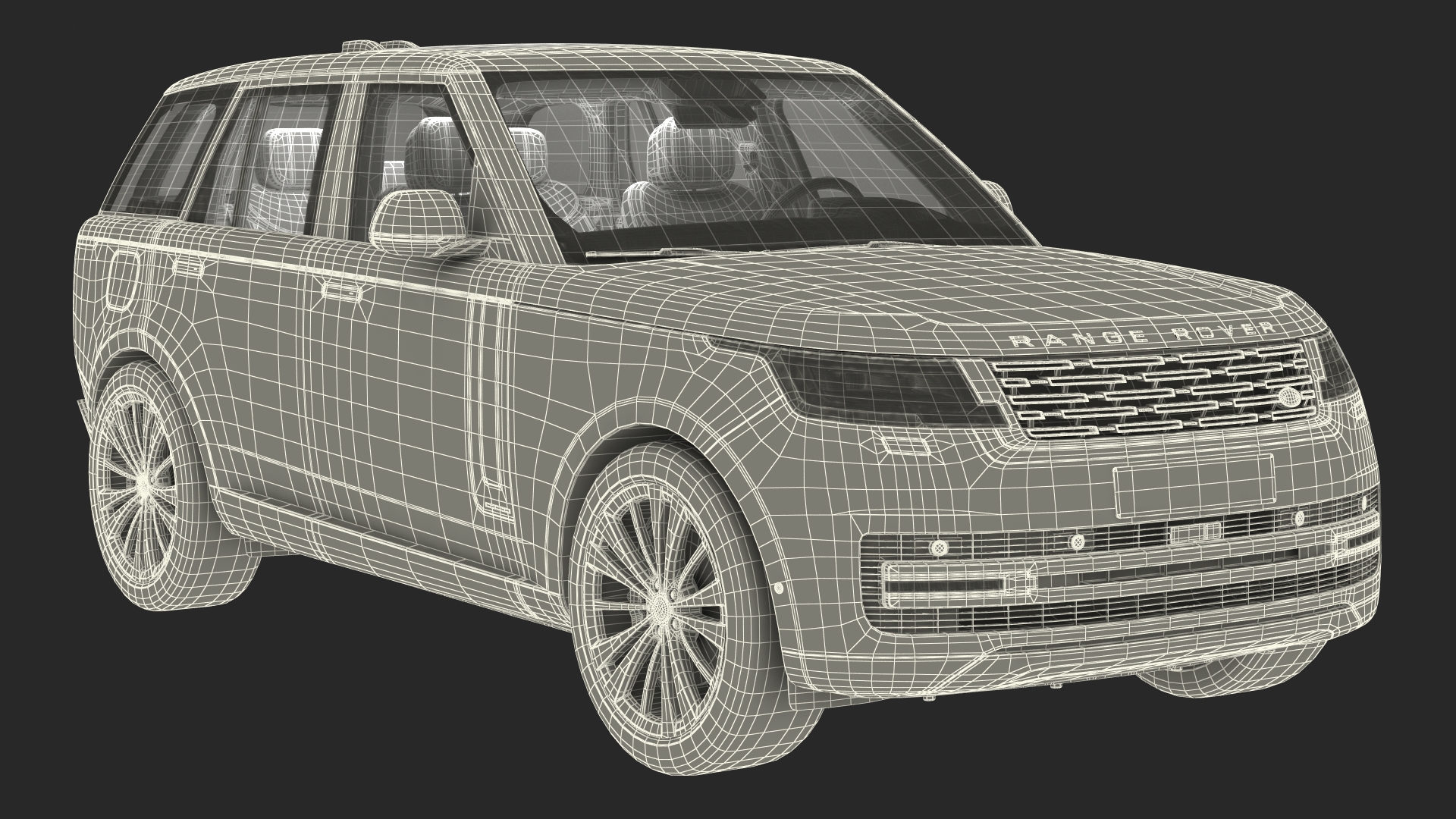 3D Range Rover 2022 Lights On