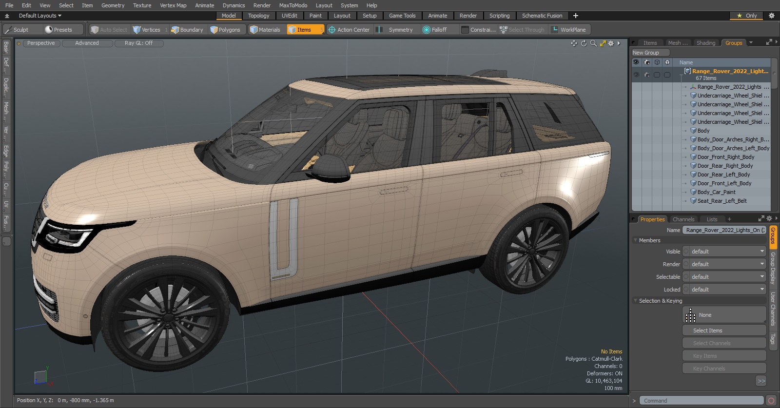 3D Range Rover 2022 Lights On