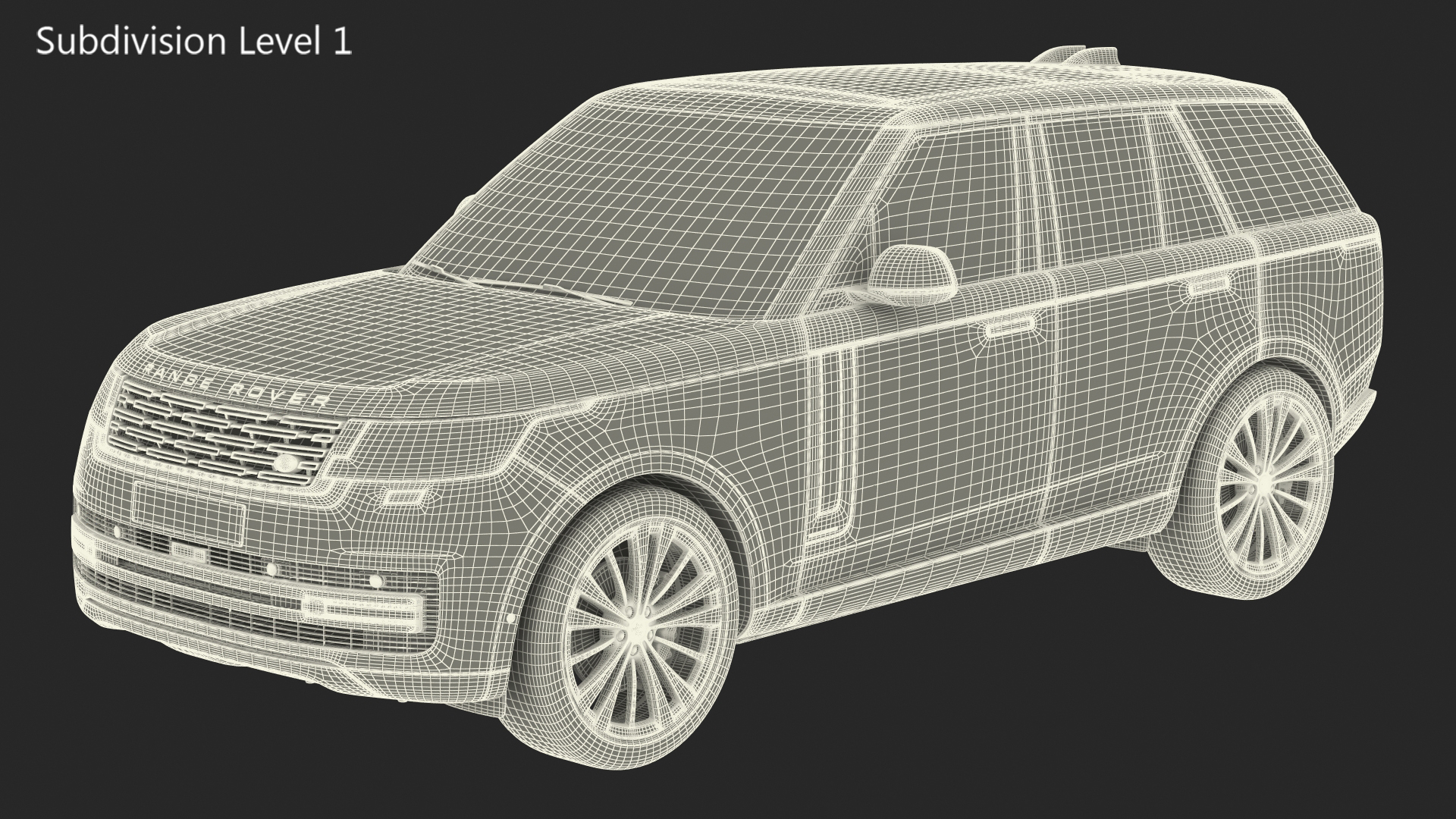 3D Range Rover 2022 Lights On
