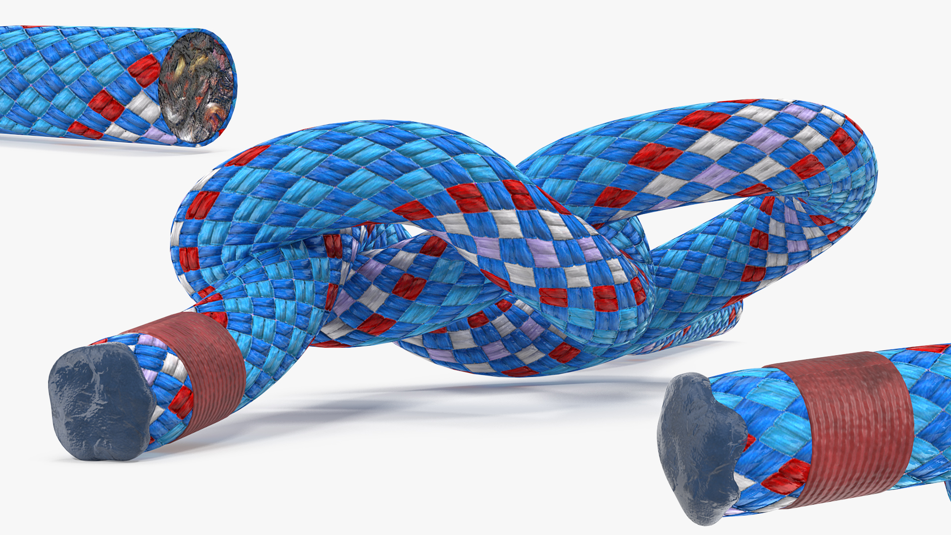 3D Figure 8 Bend Rope Knot model