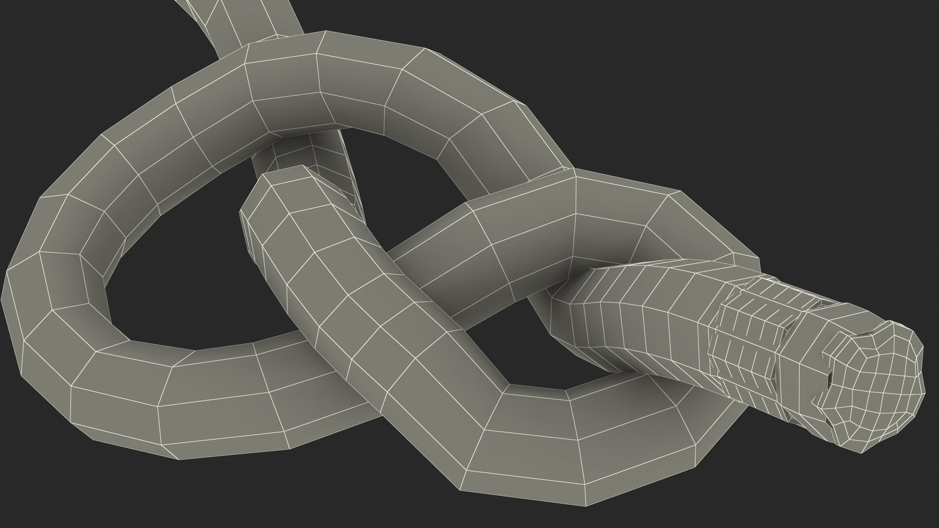 3D Figure 8 Bend Rope Knot model