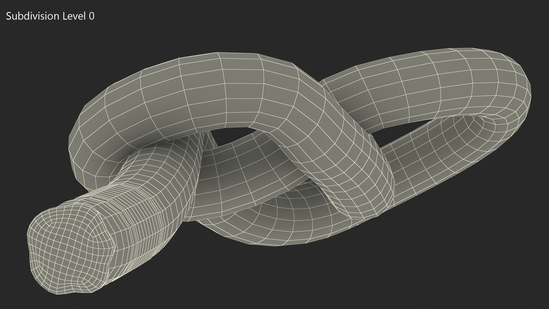 3D Figure 8 Bend Rope Knot model