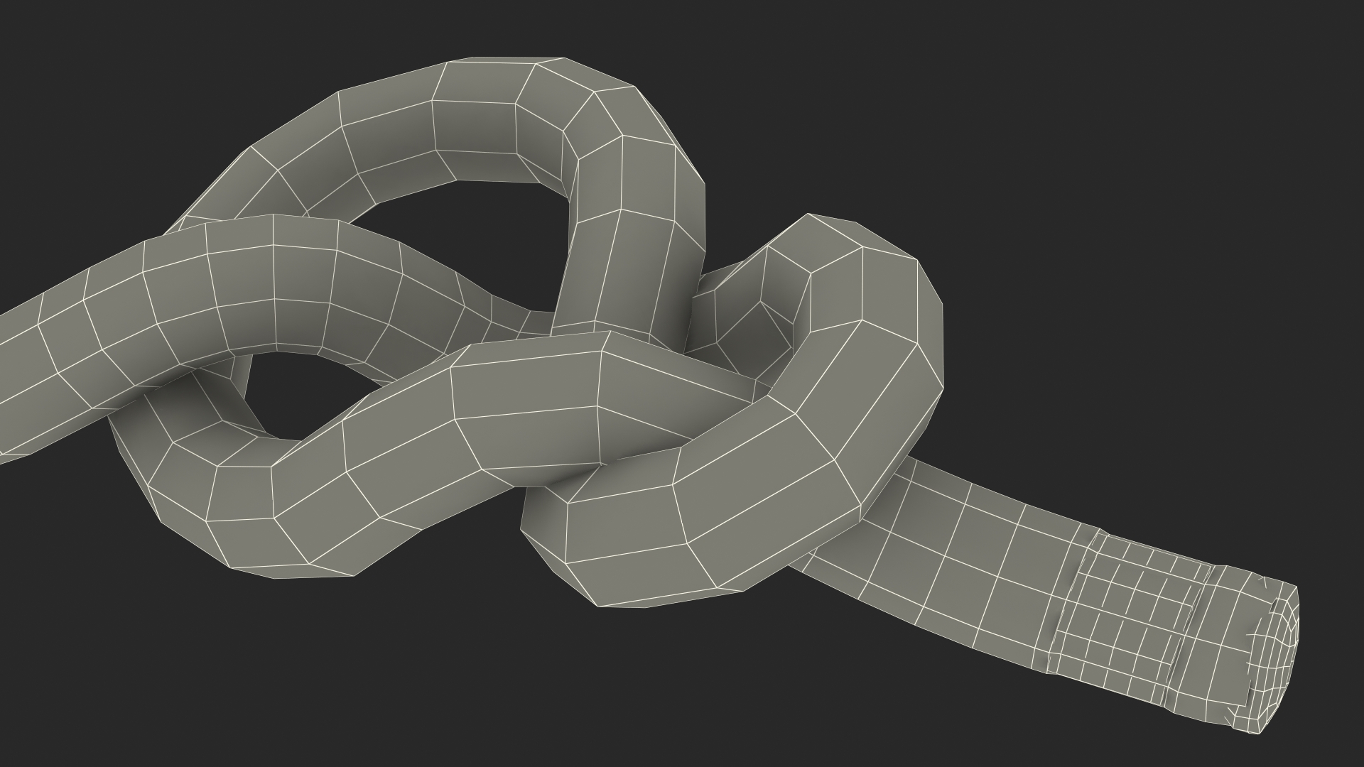 3D Figure 8 Bend Rope Knot model
