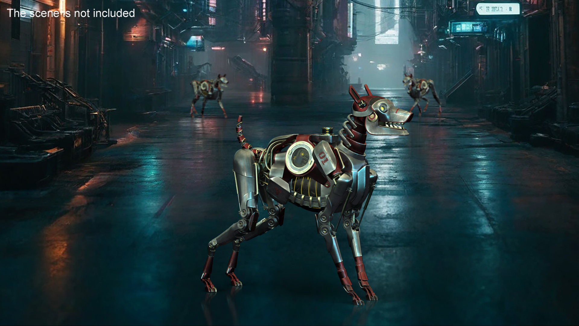 3D model Futuristic Robotic Dog Concept