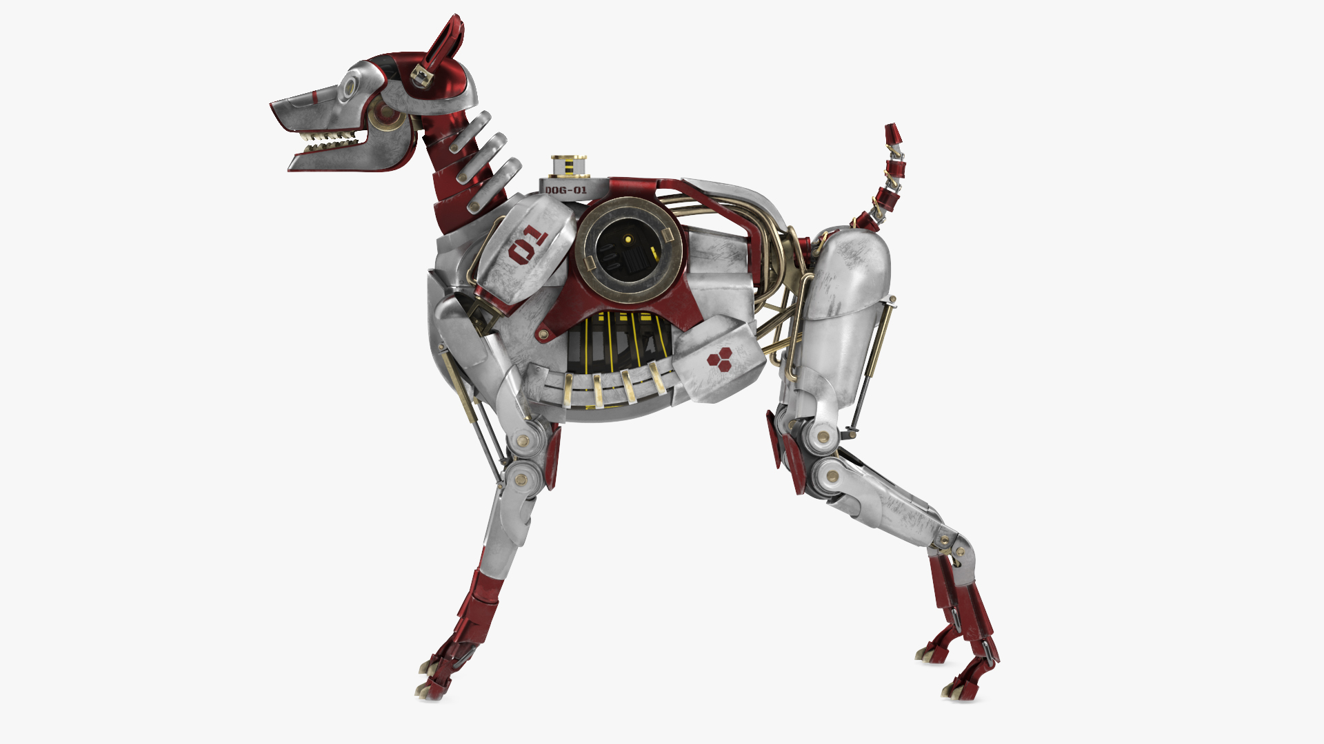 3D model Futuristic Robotic Dog Concept