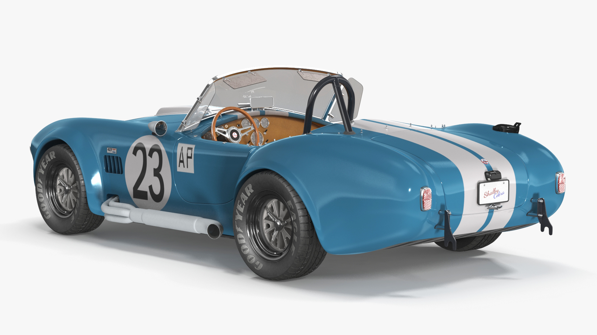 AC Shelby Cobra 1965 Blue Yellow 1965 3D