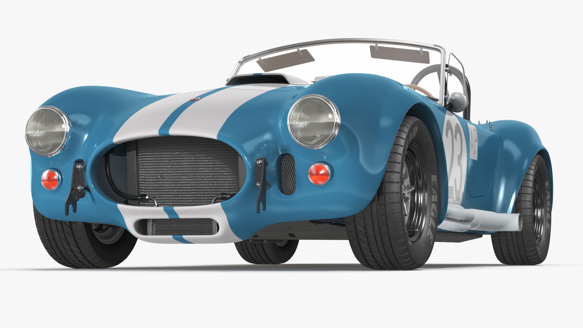 AC Shelby Cobra 1965 Blue Yellow 1965 3D