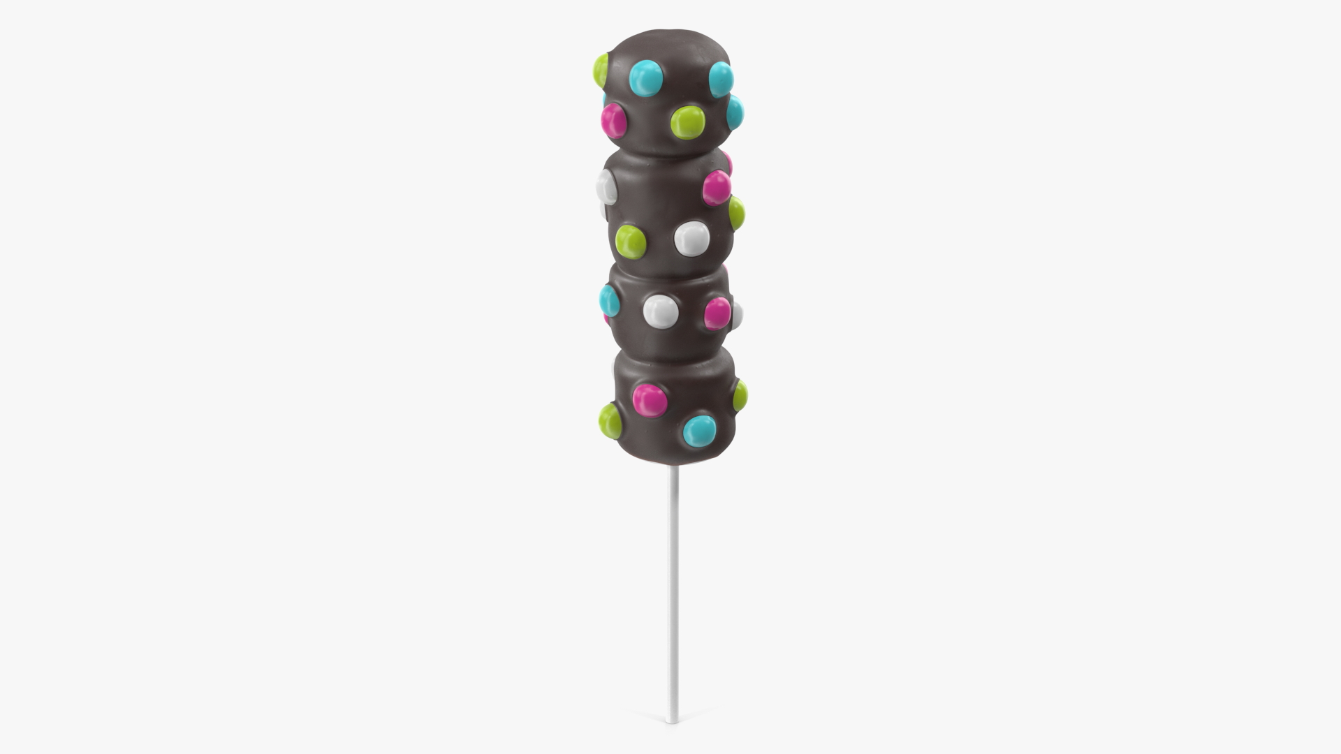 Marshmallow Pop with Sprinkles Colorful 3D model