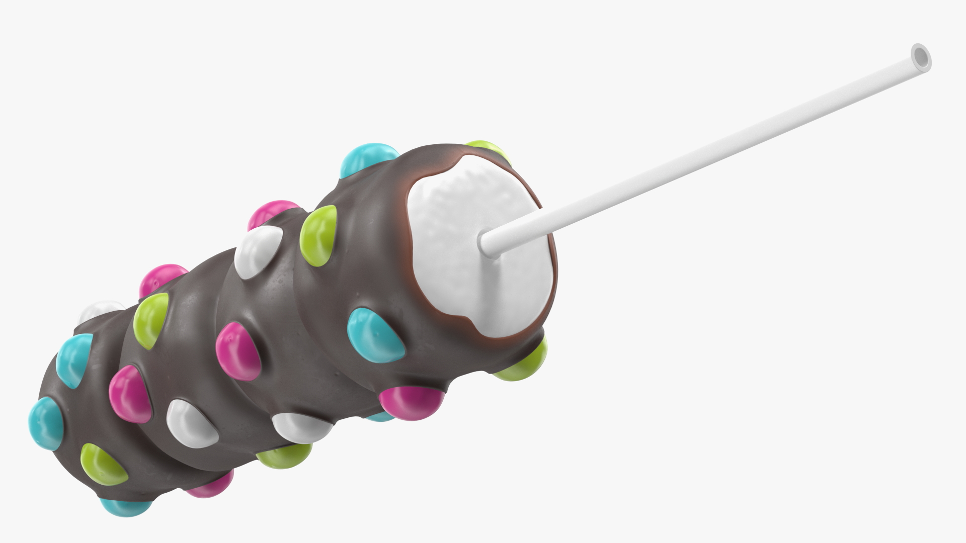 Marshmallow Pop with Sprinkles Colorful 3D model