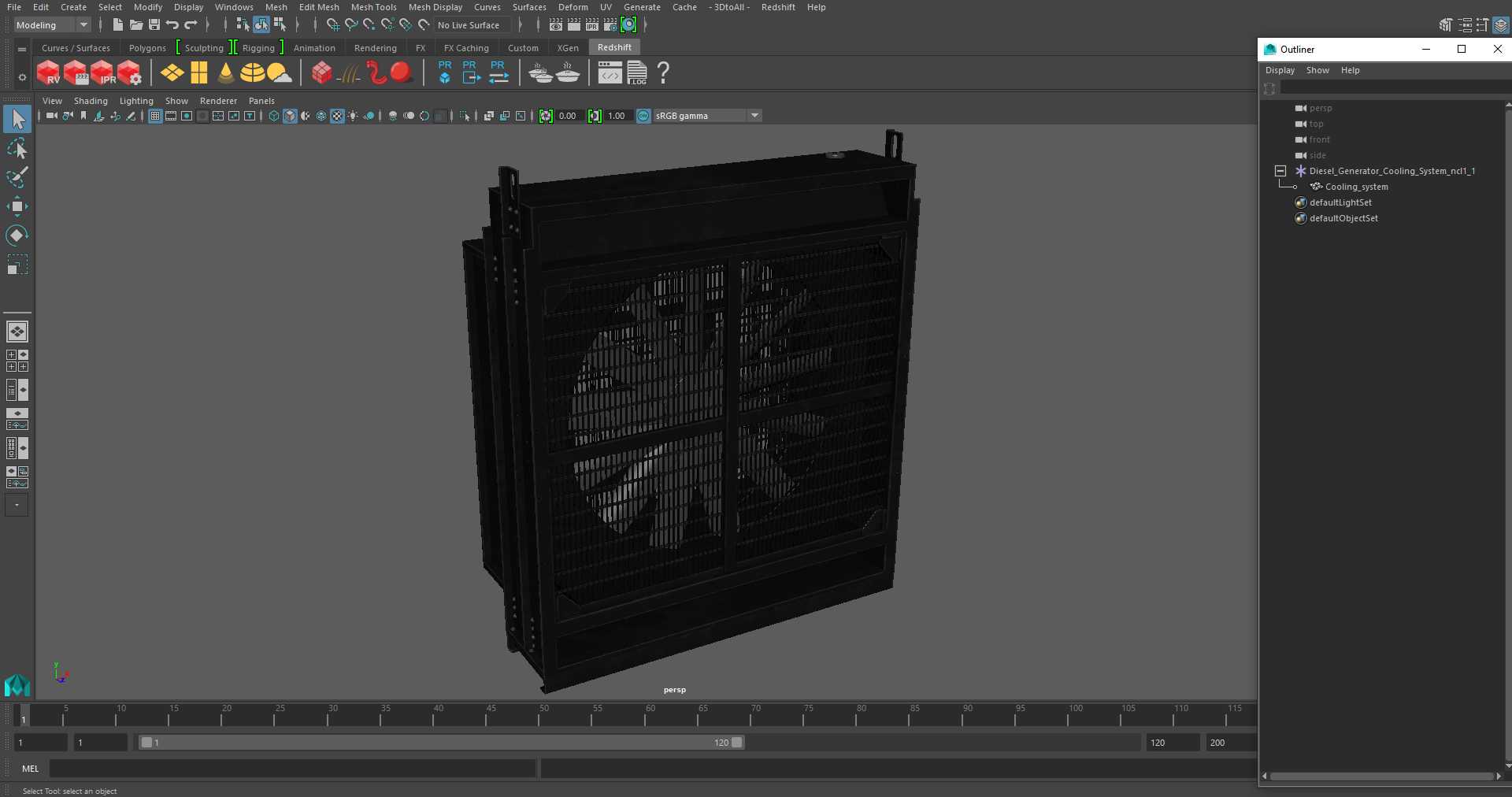 3D Diesel Generator Cooling System