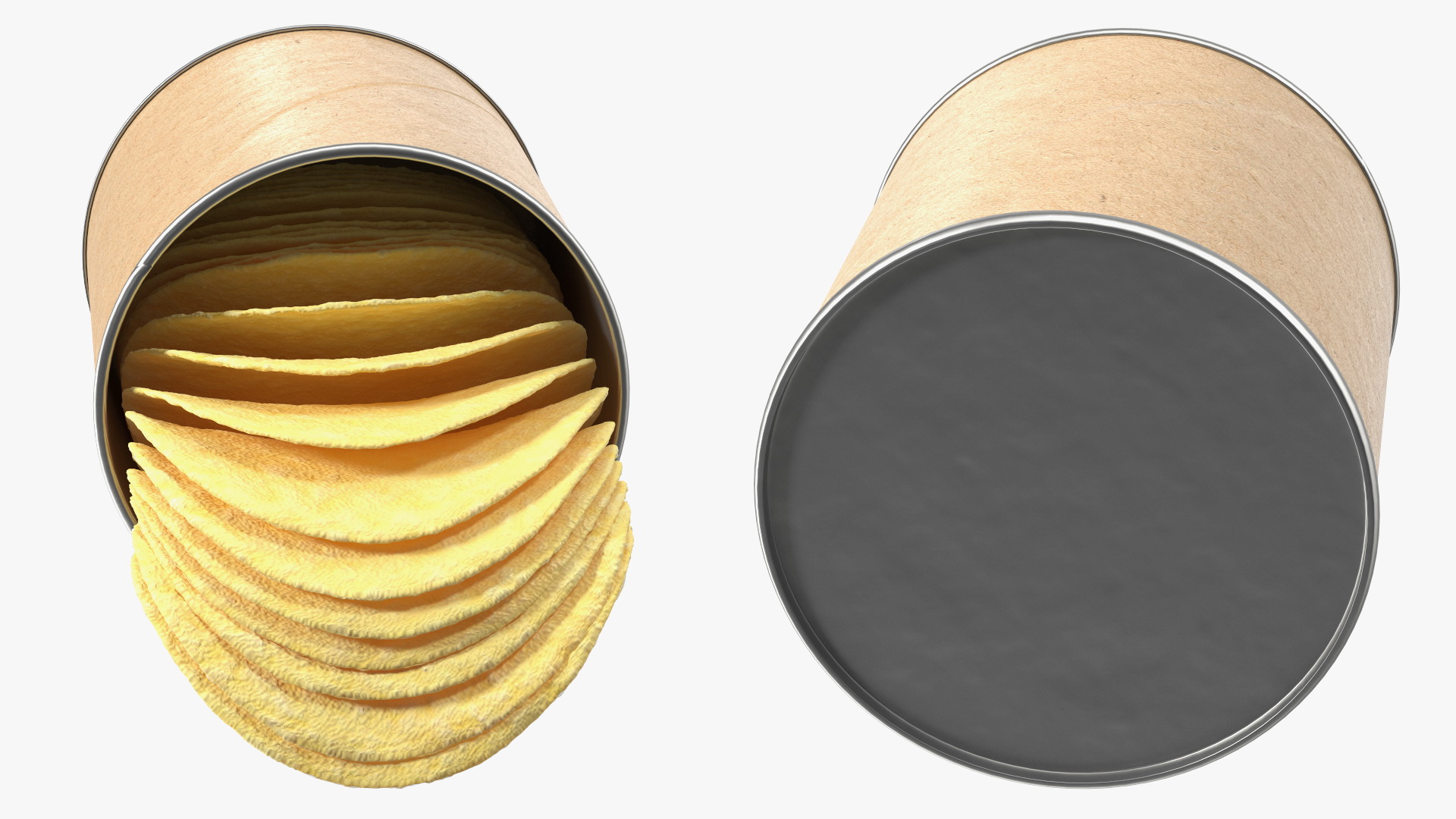 Small Potato Chips Paper Tube 3D model