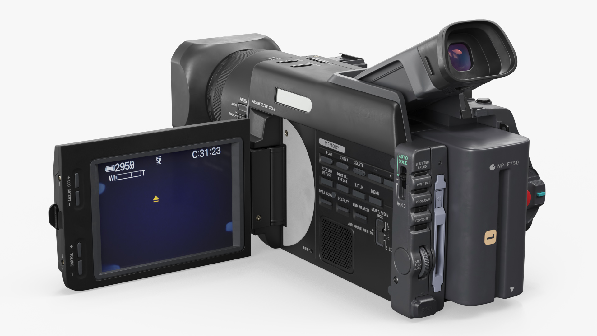 Retro Folded Tape Video Camera with Tape - view 2