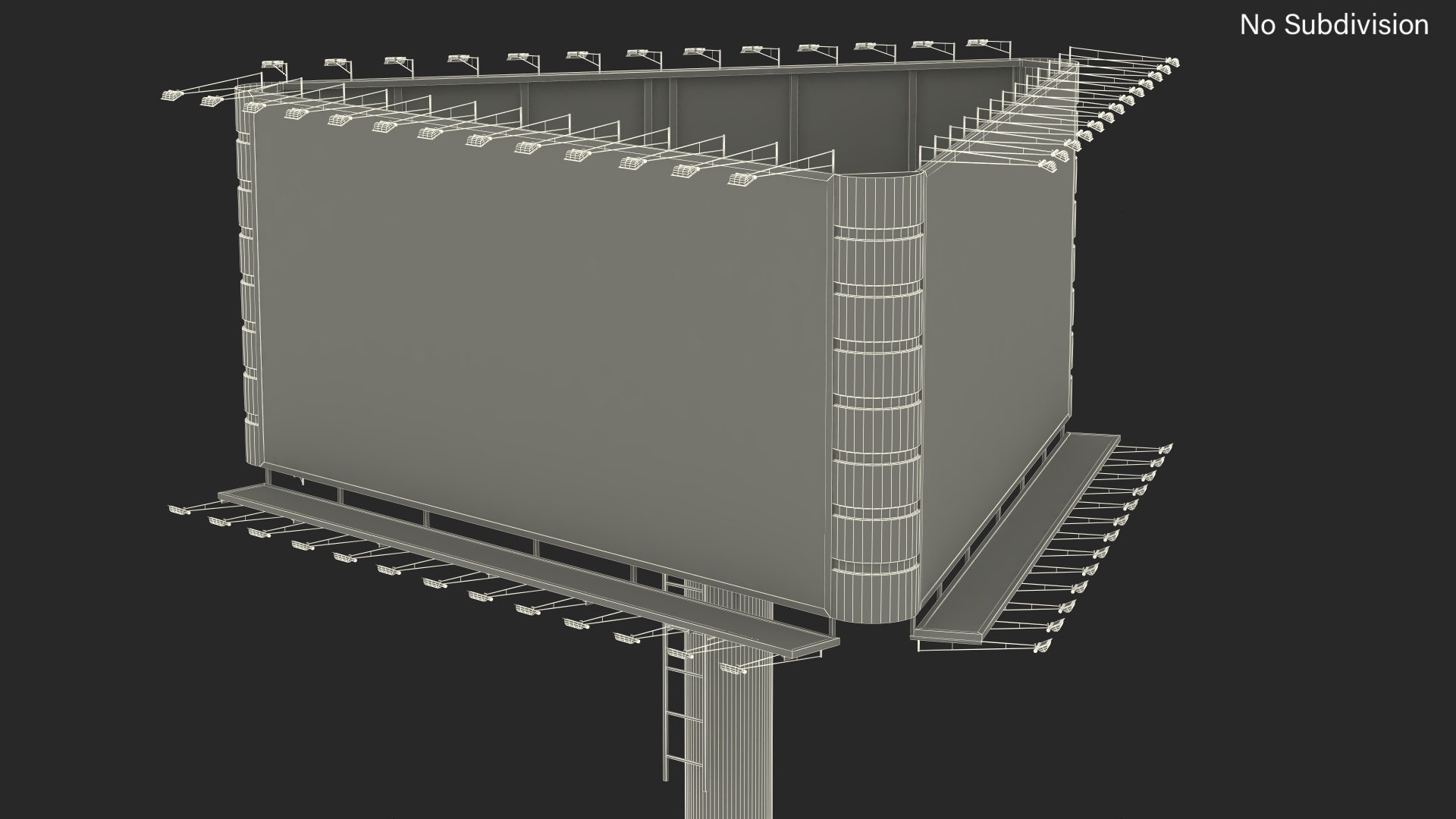Street Structure Three Side Billboard 3D