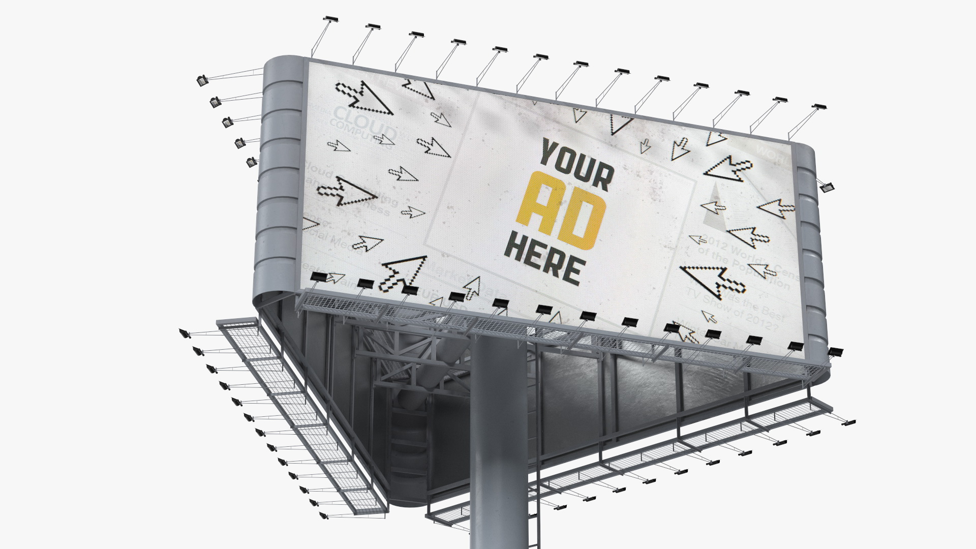 Street Structure Three Side Billboard 3D