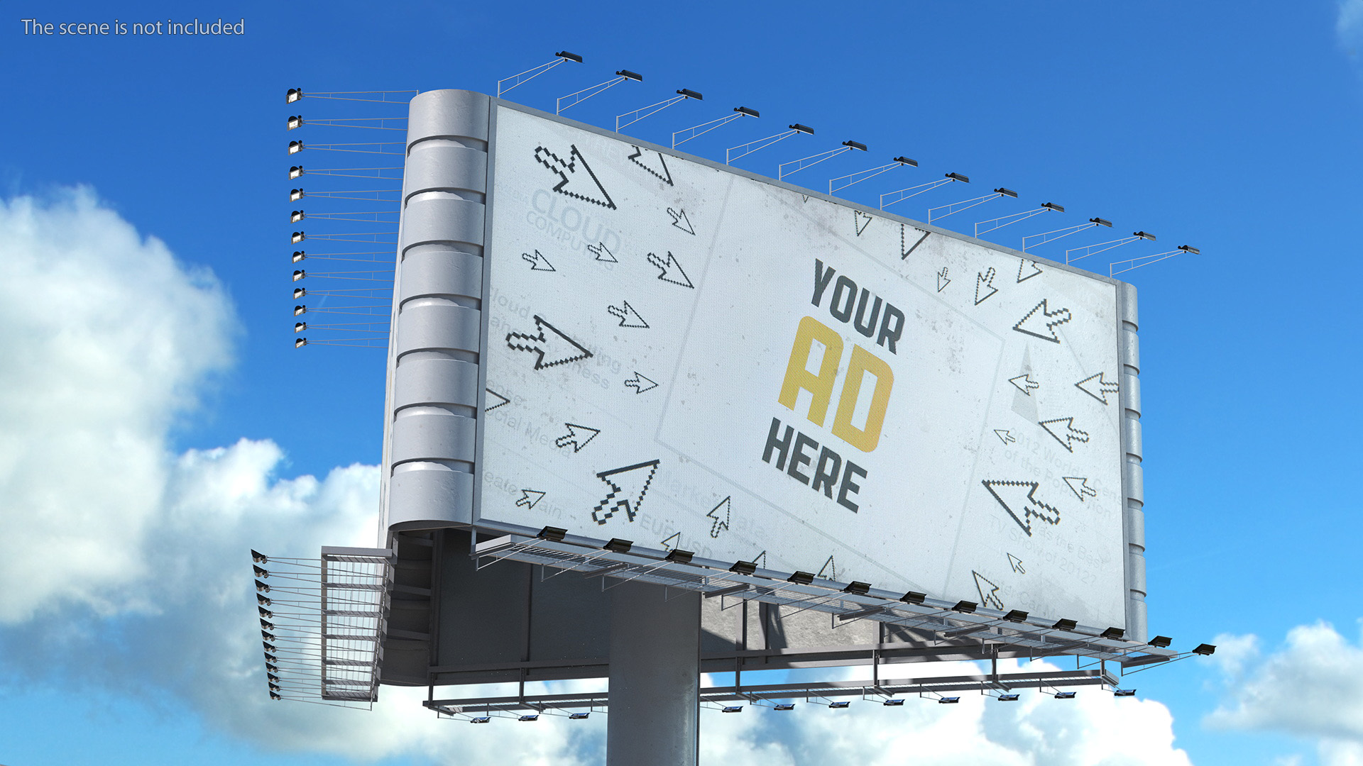 Street Structure Three Side Billboard 3D