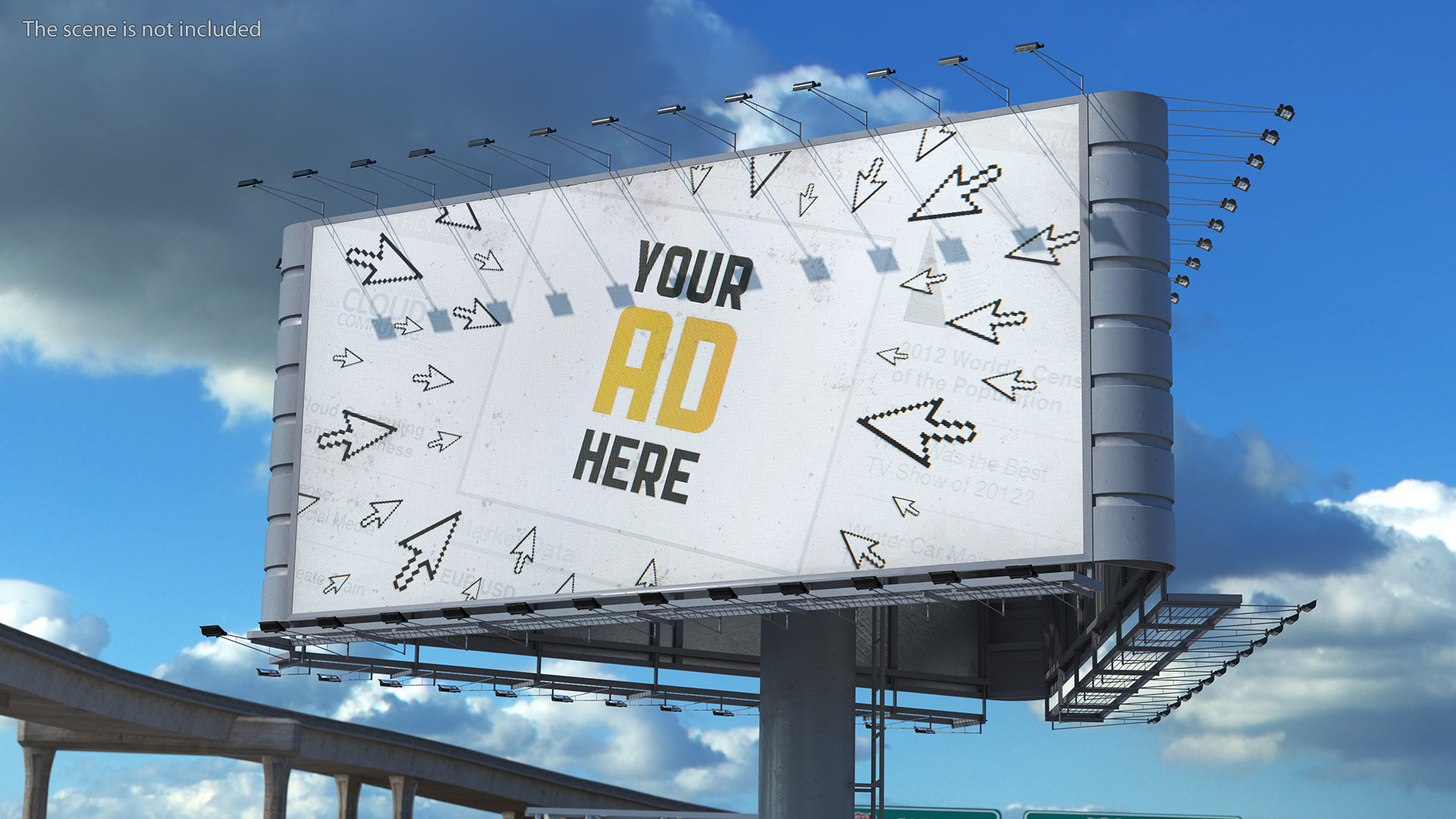 Street Structure Three Side Billboard 3D