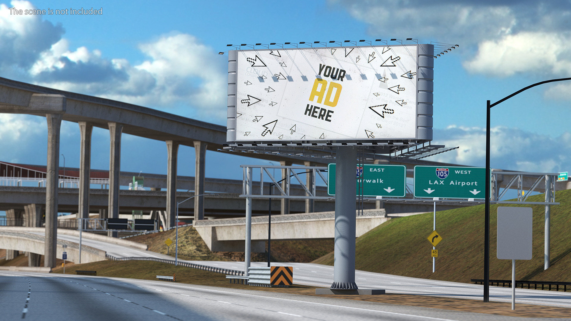 Street Structure Three Side Billboard 3D
