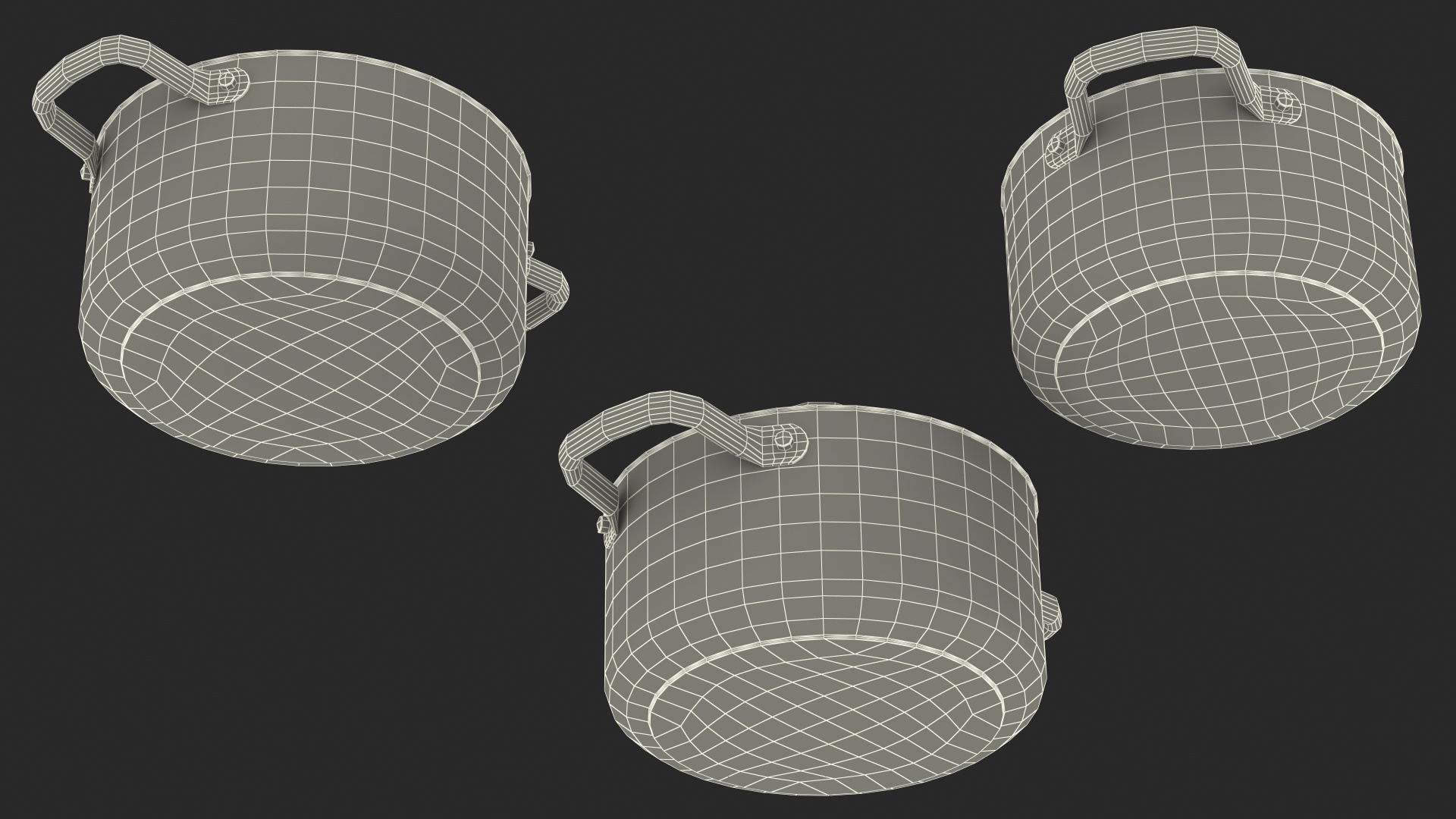3D model Tower Cooking Pot with Lid Set